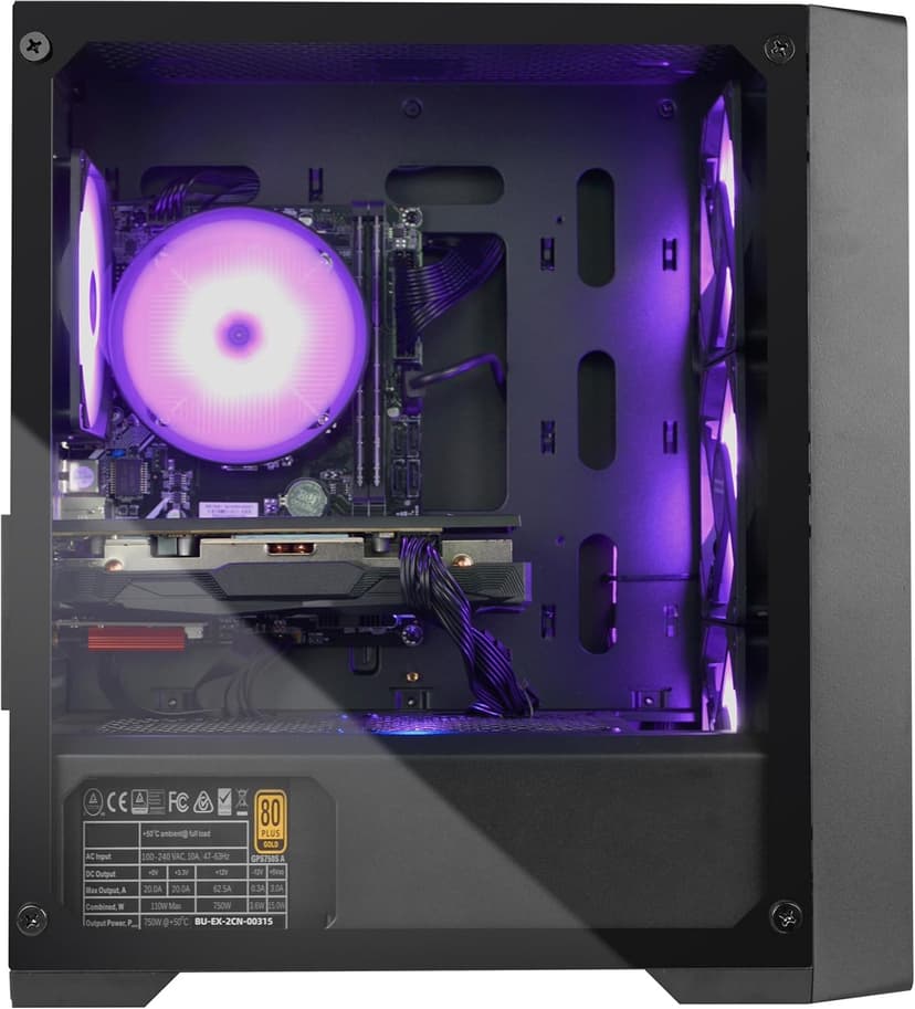 Blackout Computers Gaming Desktop PC Computer, Intel Core i7 3.6 GHz up to 4.0 GHz,AMD Radeon RX 580 8G GDDR5,16GB RAM,1TB NVME SSD, Windows 10 Pro, WiFi, Bluetooth 5.0, VR Ready,RGB Fans x4 (Renewed)