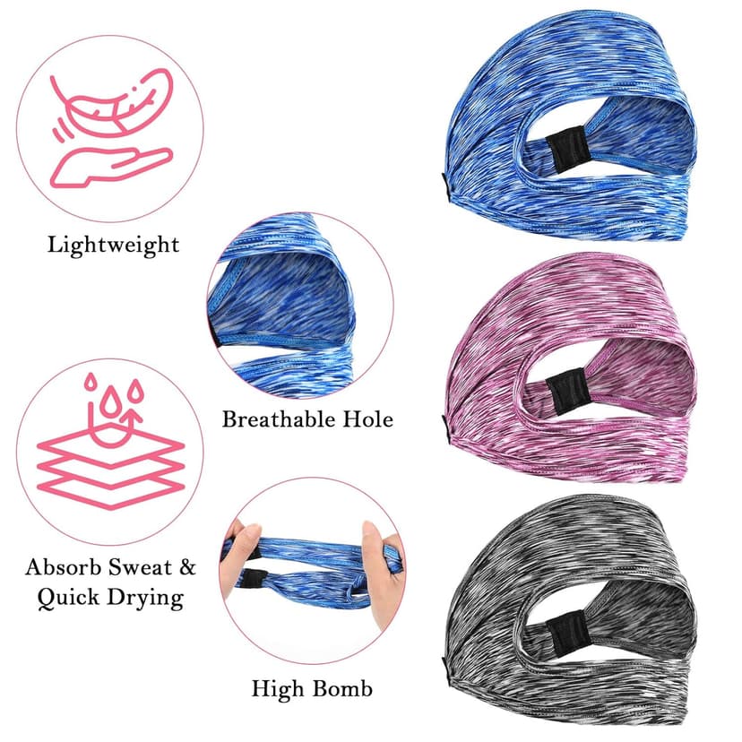 3 Pcs VR Sweat Mask, Adjustable VR Eye Mask, Breathable VR Sweat Band Comfortable Eye Face Cover VR Face Cover Cushion for Any Head Size Most VR Devices