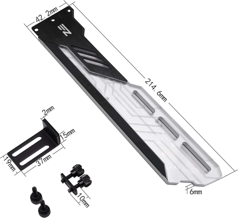 EZDIY-FAB RGB GPU Holder 5V 3-Pin Colorful RGB Graphics Card GPU Support Video Card Holder Bracket, Video Card Sag Holder/Holster Bracket- 309-1