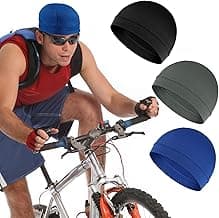3 pcs Skull Caps, Lightweight Helmet Liner, Breathable Cycling Cap, Cooling Sweat Beanie for Men Women Running Cycling