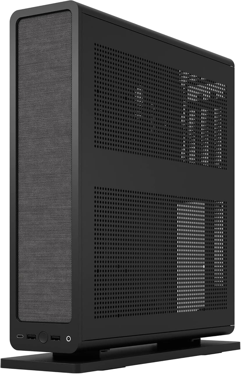 Fractal Design Ridge Black - PCIe 4.0 Riser Card Included - 2X 140mm PWM Aspect Fans Included - Type C USB - m-ITX PC Gaming Case