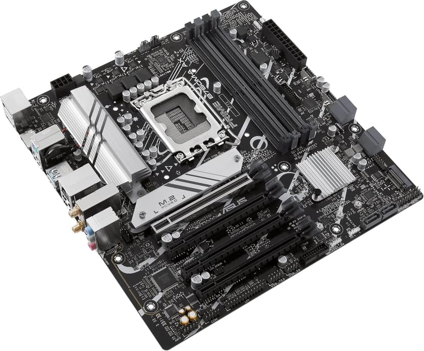 ASUS Prime B760M-A AX LGA 1700(Intel® 12th&13th Gen) microATX Motherboard (PCIe® 4.0, 2xM.2 Slots, DDR5,Realtek 2.5 Gb LAN,WiFi 6, DP,Rear USB 3.2 Gen 2, Front USB 3.2 Gen 1 Type-C®)
