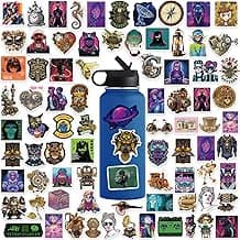 120 Pcs Steampunk and Cyberpunk Stickers for Water Bottles, Waterproof Vinyl Vintage Stickers for Scrapbook Laptops, Punk Decorative Decals for Boys Adults Teens