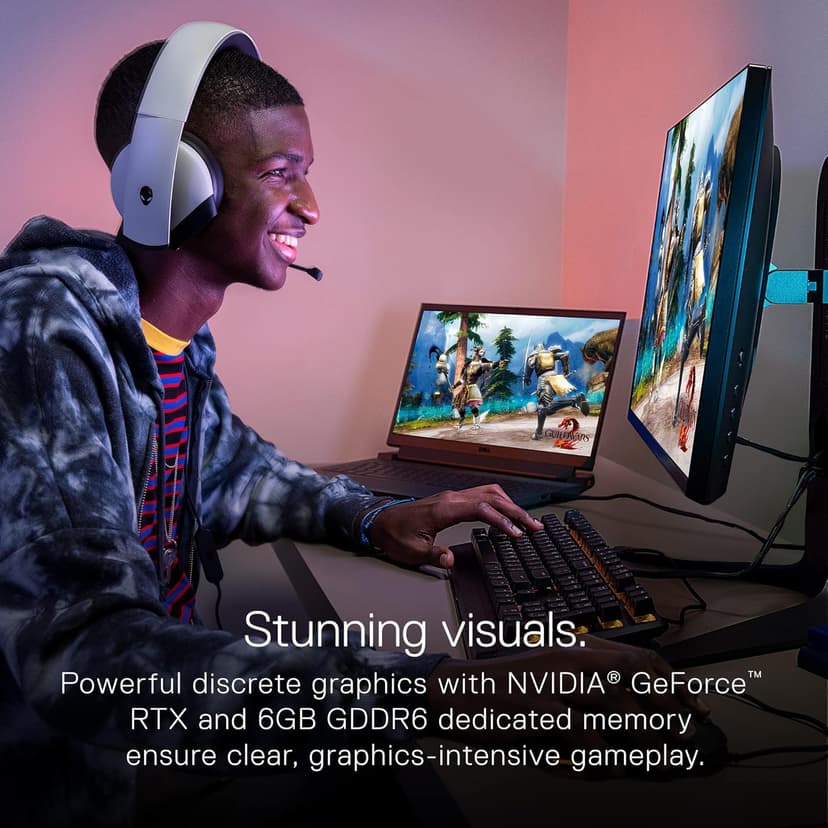 Dell G15 5520 15.6 Inch Gaming Laptop – 1080p FHD 120Hz Display, Intel Core i7-12700H, 16GB DDR5 RAM, 512GB SSD, NVIDIA Geforce RTX 3060 6GB GDDR6, Intel Wi-Fi 6, USB C, Windows 11 – Dark Shadow Grey