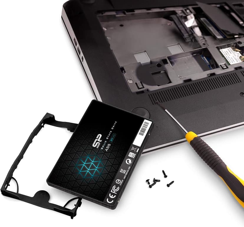 SP Silicon Power 4TB SSD 3D NAND A55 SLC Cache Performance Boost SATA III 2.5'' 7mm (0.28'') Internal Solid State Drive (SP004TBSS3A55S25)