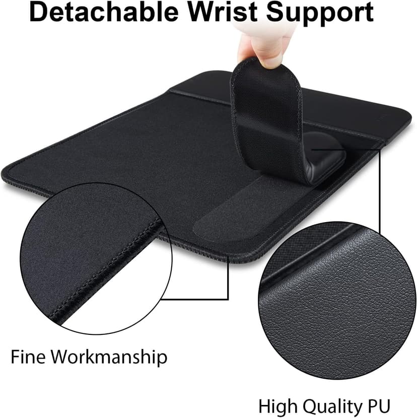 15W Wireless Charging Mouse Pad with Wrist Support, Fast Qi Wireless Charger Mouse Mat for iPhone 16/15/14/13/12/12 Pro/11/11Pro/XR/Xs/X, Samsung Galaxy S10/S9/S8 Plus Note 9/8 Multiple Devices
