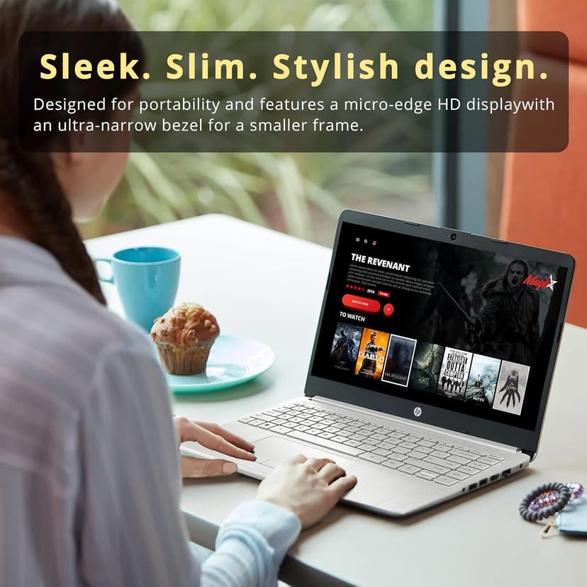 HP Stream 14" HD BrightView Laptop, Intel Celeron N4120 Processor, 16GB RAM, 64GB SSD, Intel UHD Graphics, 720p Webcam, WiFi, HDMI, Win 11 S, Silver (Renewed)