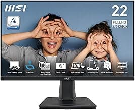 msi PRO MP225V,22-inch VA 1920 x 1080 (FHD) Computer Monitor, 100Hz, Adaptive-Synch, HDMI, Video Port, VESA Mountable, Tilt, 1ms, Black