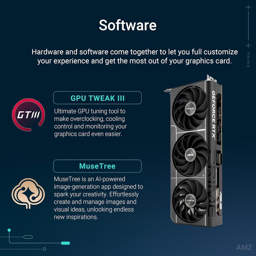 ASUS The SFF-Ready Prime GeForce RTX™ 5060 Ti 16GB GDDR7 OC Edition Graphics Card (PCIe® 5.0, 16GB GDDR7, HDMI®/DP 2.1, 2.5-Slot, Axial-tech Fans, Dual BIOS)