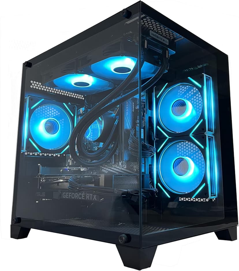 Gaming PC Desktop Computer, Ryzen 7 5700X,RTX 4060,32GB DDR4 RAM and 1TB M.2 NVMe SSD, 240 Liquid Cooler, ARGB Fans,Game Design Office (R7 5700X / RTX 4060 / 32GB DDR4 / 1TB SSD)