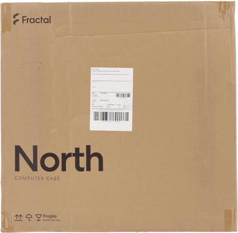 Fractal Design North - Genuine Walnut Wood Front - Mesh Side Panels - Two 140mm Aspect PWM Fans Included - Type C USB - ATX Airflow Mid Tower PC Gaming Case,Charcoal Black