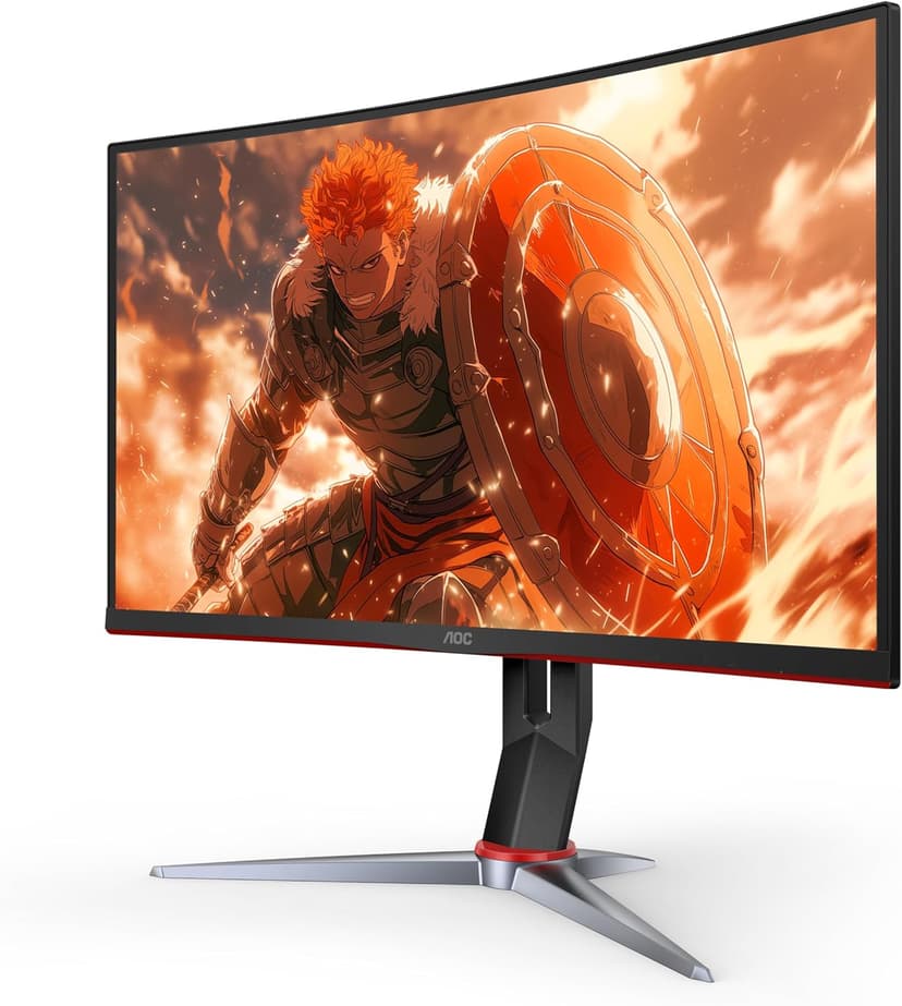 AOC C27G2Z 27" Curved Frameless Ultra-Fast Gaming Monitor, FHD 1080p, 0.5ms 240Hz, FreeSync, 2x HDMI 2.0, 1x Display Port, Height Adjustable, Xbox PS5 Switch Ready, 3-Year Zero-Bright-Dot