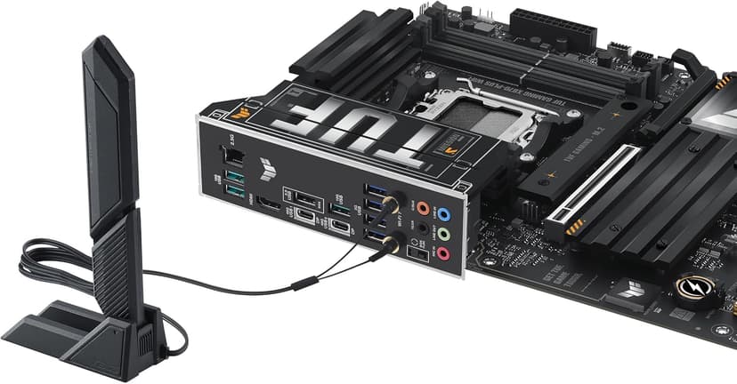 ASUS TUF Gaming X870-PLUS WiFi AMD AM5 X870 ATX Motherboard, 16+2+1, 80A SPS Power Stages, DDR5, PCIe 5.0 Ready, Four M.2 Slots, Wi-Fi 7, 2.5Gb LAN, HDMI, USB4® 40Gbps, SATA 6 Gbps, USB 20Gbps Type-C