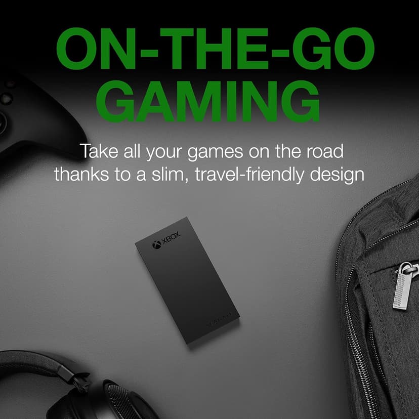 Seagate Game Drive SSD for Xbox 1TB External Solid State Drive - 3.5 Inch, USB 3.2 Gen 1, with built-in Green LED and Rescue Services (STLD1000400)