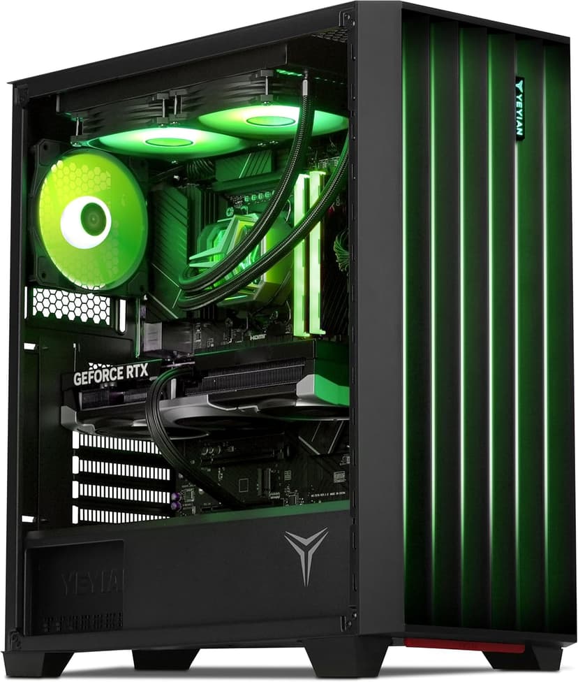 YEYIAN Phoenix Mesh AI Gaming Desktop - AMD Ryzen 7 9800X3D 5.2GHz | RTX 5080 16GB GDDR7 | 32GB DDR5 RGB 6000MHz| 2TB NVMe Gen4 SSD | B650 Motherboard | 240mm AIO | 1000W PSU | Win 11 Home VR Ready