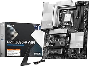 MSI PRO Z890-P WiFi ProSeries Motherboard (Supports Core Ultra Series 2 Intel Processors, LGA 1851, DDR5, PCIe 5.0, M.2, SATA, 5Gbps LAN, USB Type-C, Wi-Fi 7, Bluetooth 5.4, Thunderbolt 4, ATX)