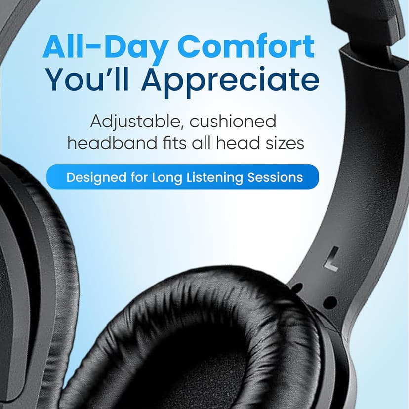 PHILIPS Over Ear Wired Stereo Headphones for Podcasts, Studio Monitoring and Recording Headset for Computer, Keyboard and Guitar with 6.3 mm (1/4") Add On Adapter