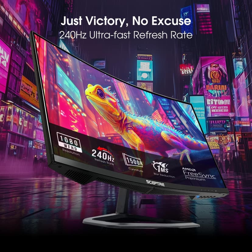 Sceptre New Curved 25-inch Gaming Monitor 240Hz 1500R HDMI x2 DP x2 Build-in Speakers 2025