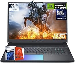 Alienware 18 Area-51 Gaming Laptop 2025, NVIDIA RTX 5080 16GB GDDR7, Intel Ultra 9 275HX (24-Core, Up to 5.4GHz), 18" QHD+ 300Hz, 64 GB DDR5, 2 TB SSD, Backlit KB, w/Windows 11 Pro & Office Lifetime