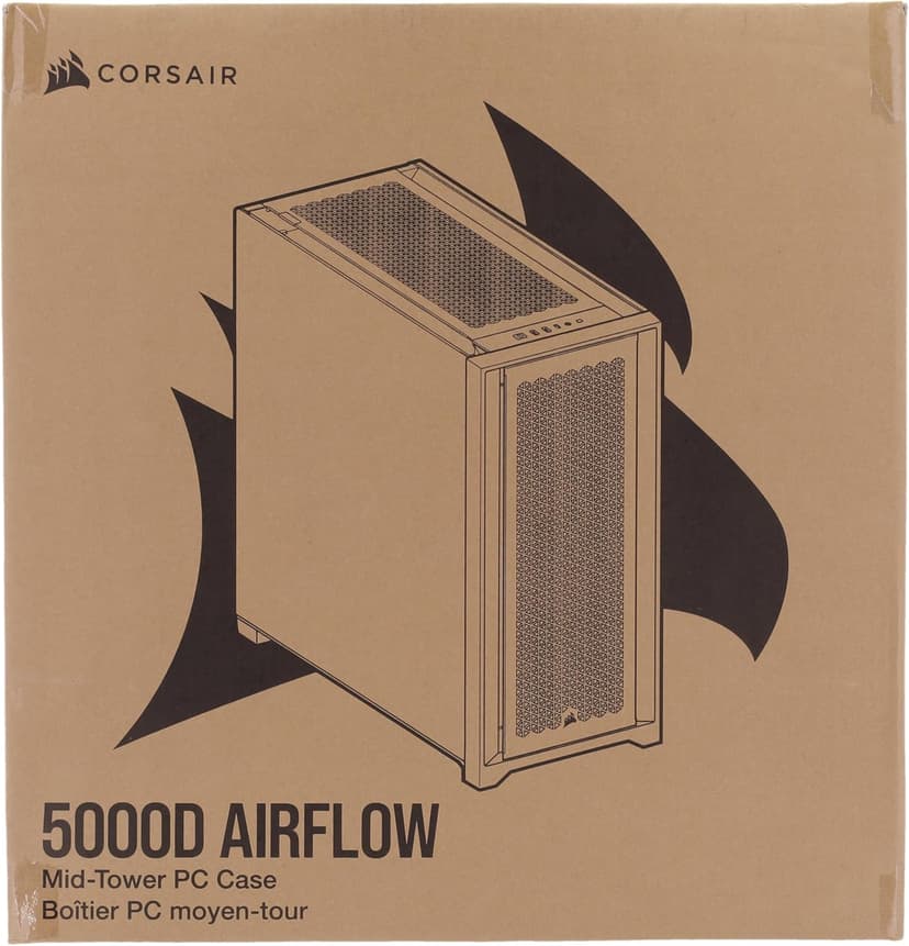 Corsair 5000D Airflow Tempered Glass Mid-Tower ATX PC Case - Black