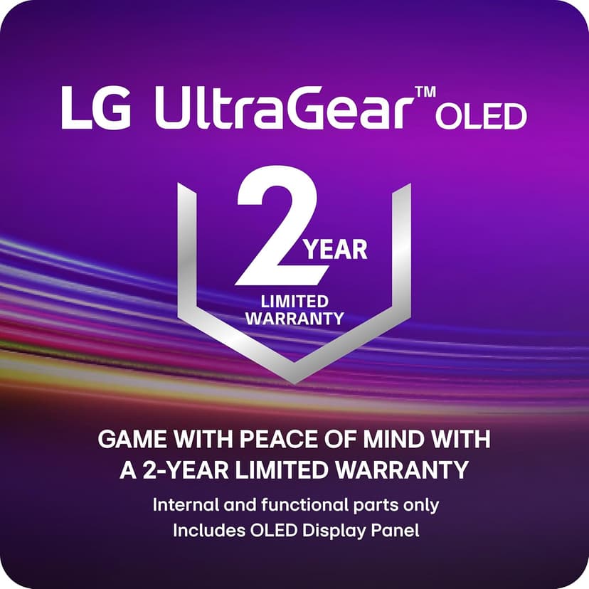 LG ‎27GS93QE 27-inch Ultragear OLED Gaming Monitor QHD 1440p 240Hz 0.03ms DisplayHDR True Black 400 AMD FreeSync Premium Pro NVIDIA G-Sync HDMI 2.1 DisplayPort Tilt/Height/Pivot Stand Black