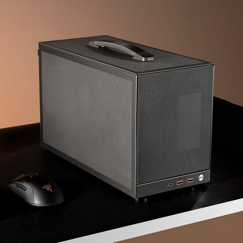PCCOOLER CPS K101 Mini ITX PC Case, Mesh High Airflow SFF Chassis, Fits 340mm GPU, 3X 12015 Slim Fan Support, Ergonomic Handle, Tool-Free Side Panels, USB 3.0 & Type-C(Pcie Riser Cable Not Included)