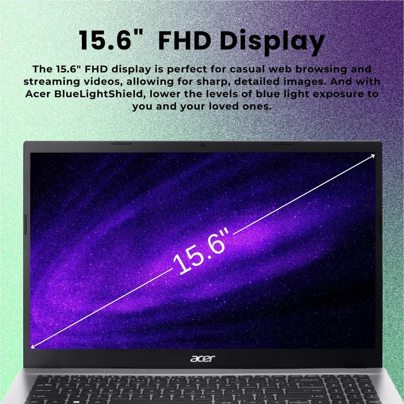 acer Aspire 15.6 FHD Ryzen 7 Laptop, AMD Ryzen 7 5700U, 32GB RAM, 1TB PCIe SSD, Numeric Keypad, TouchPad, Webcam, Wi-Fi 6, HDMI, RJ-45, Bluetooth, Windows 11 Home, Silver