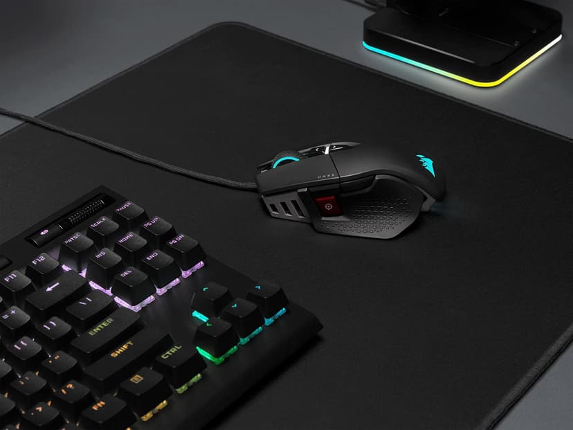 Corsair M65 RGB Ultra Tunable FPS Gaming Mouse Marksman 26,000 DPI Optical Sensor, Optical Switches, AXON Hyper-Processing Technology, Sensor Fusion Control, Tunable Weight System - Black