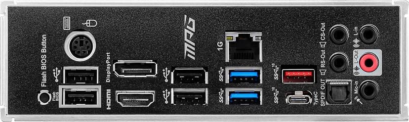 MSI MPG B550 GAMING PLUS Gaming Motherboard (AMD AM4, DDR4, PCIe 4.0, SATA 6Gb/s, M.2, USB 3.2 Gen 2, HDMI/DP, ATX)