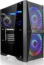 RAIJINTEK SILENOS MS PRO, PC Case ATX Tower with Mesh at Front and Tempered Glass (4.0mm) Side Panel, Comes with Pre-Installed 2pcs 200mm ARGB Fans at Front and 1pcs 120mm ARGB Fan at Rear.
