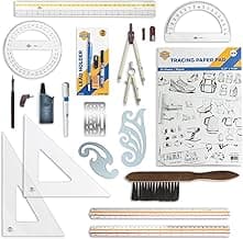 ALVIN Academy Drafting, Drawing and Design Signature Kit | 17 Pieces | Class Tools for Geometry, Architecture and Engineering Students | - Model DDKS3