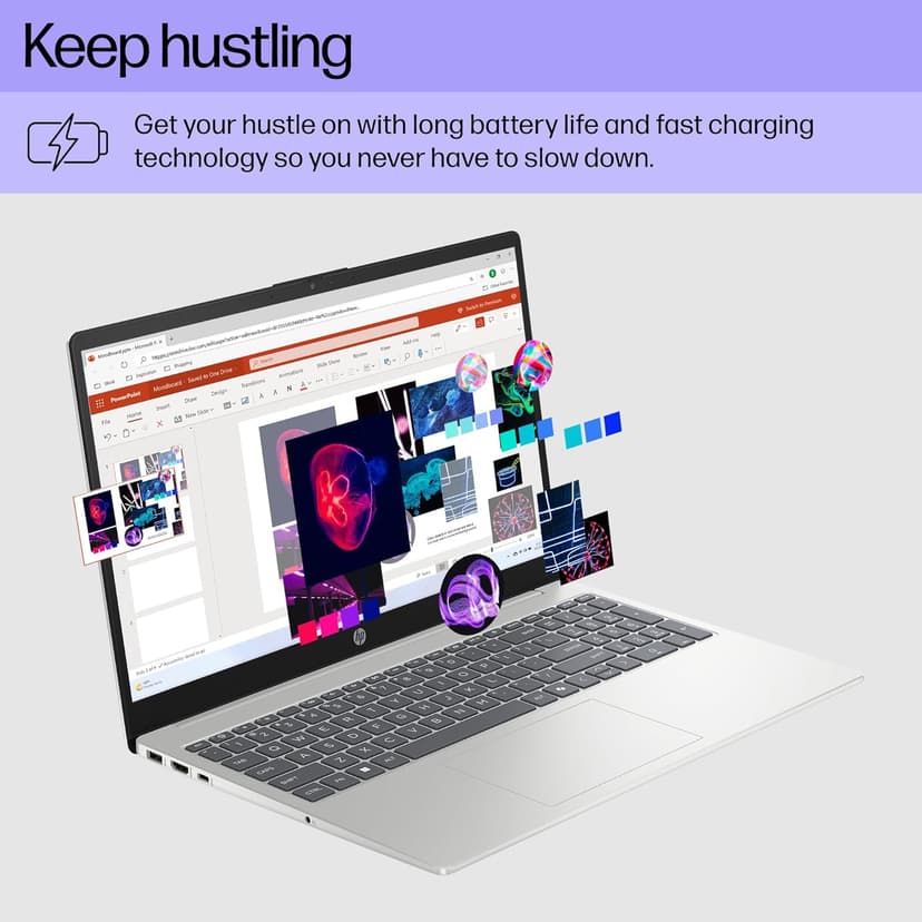 HP 15.6 inch Laptop, HD Touchscreen Display, AMD Ryzen 3 7320U, 8 GB RAM, 128 GB SSD, AMD Radeon Graphics, Windows 11 Home in S Mode, Natural Silver, 15- fc0099nr