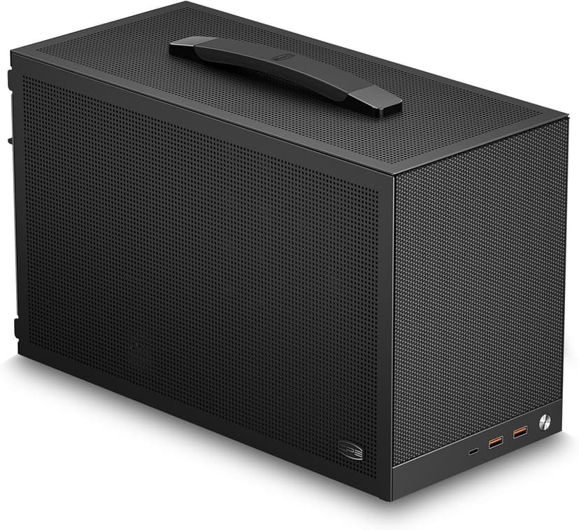 PCCOOLER CPS K101 Mini ITX PC Case, Mesh High Airflow SFF Chassis, Fits 340mm GPU, 3X 12015 Slim Fan Support, Ergonomic Handle, Tool-Free Side Panels, USB 3.0 & Type-C(Pcie Riser Cable Not Included)