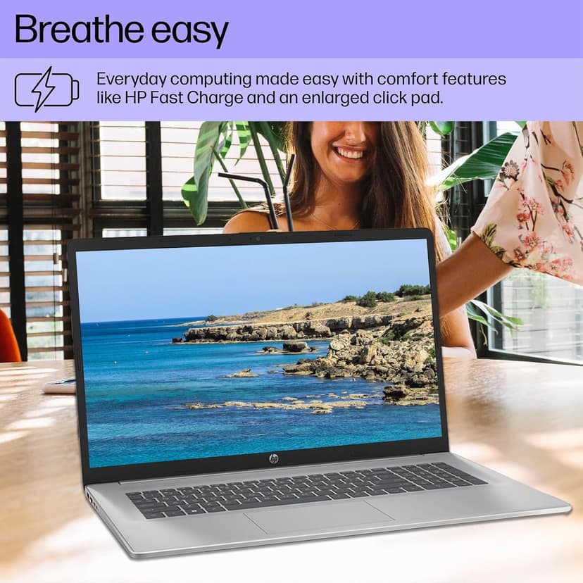 HP 17.3" Touchscreen Laptop, AMD Ryzen 5 7530U, 32GB DDR4 RAM, 1TB SSD, ‎AMD Radeon Graphics, Bluetooth, WiFi 6, HDMI, Numeric Keypad, Webcam, Windows 11 Pro