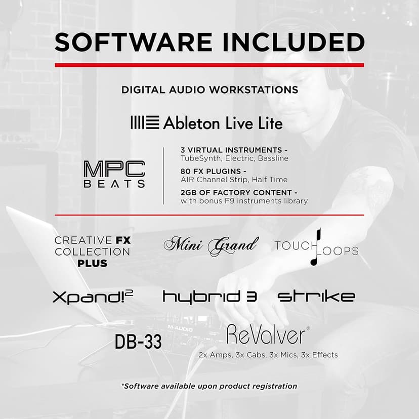 M-Audio AIR 192x14 - USB Audio Interface for Studio Recording with 8 In and 4 Out, MIDI Connectivity, and Software from MPC Beats and Ableton Live Lite