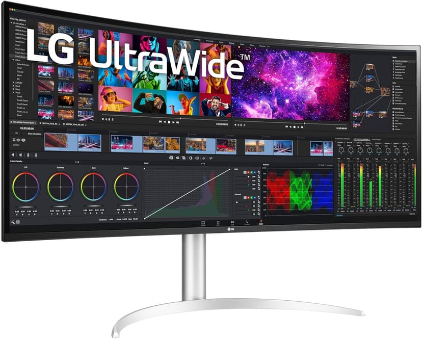 LG 40WP95C-W 40” UltraWide Curved WUHD (5120 x 2160) 5K2K Nano IPS Computer Monitor, DCI-P3 98% (Typ.) HDR10, Thunderbolt 4 w/ 96W PD, 3-Side Virtually Borderless Design Tilt/Height/Swivel Stand,Black
