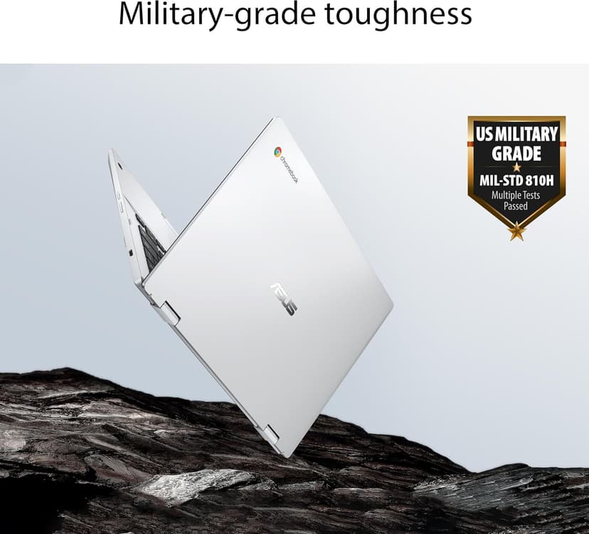 ASUS Chromebook Flip CX1 Convertible Laptop, 14" FHD NanoEdge 360-degree Touchscreen, Intel Celeron N4500 Processor, 128GB eMMC Storage, 8GB RAM, ChromeOS, Transparent Silver, CX1400FKA-AS88FT