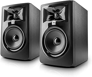 JBL Professional 305P MkII 5-Inch 2-Way Powered, Active Monitor Speakers for Near Field Music Production, Studio Monitor, Desktop Computer, Hi-Fi Audio. Sold as Pair, Black
