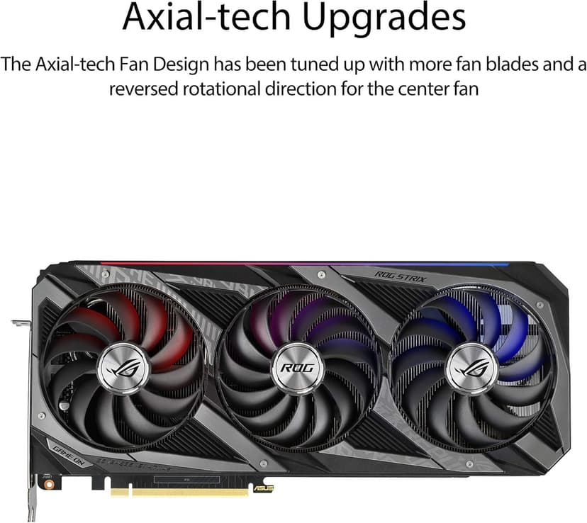 ASUS ROG Strix NVIDIA GeForce RTX 3080 V2 OC Edition Gaming Graphics Card (PCIe 4.0, 10GB GDDR6X, LHR, HDMI 2.1, DisplayPort 1.4a, Axial-tech Fan Design, 2.9-Slot, Super Alloy Power II, GPU Tweak II)