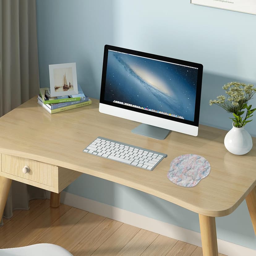 RICHEN Ergonomic Mouse Pad with Wrist Support,Non-Slip Rubber Base for Computer Laptop & Mac,Lightweight Rest for Home,Office & Travel (Pigment Ripple)