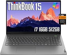 Lenovo ThinkBook 15 Gen 4 Business Laptop (15.6" FHD Anti-Glare, Intel 10-Core i7-1255U, 16GB RAM, 512GB SSD), 1080p Webcam, Fingerprint, IST SD Card, Thunderbolt 4, Ethernet, Win 11 Pro w/Copilot