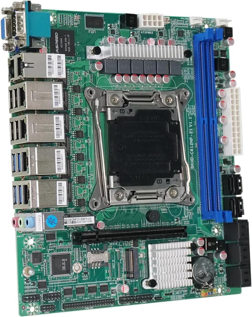 X99 NAS Motherboard Slot 10xSATA 1*M.2_ NVME PCIE ×1 LGA2011-3 for NAS Router Sever 6x2.5GbE I226 DDR4 RAM Memory