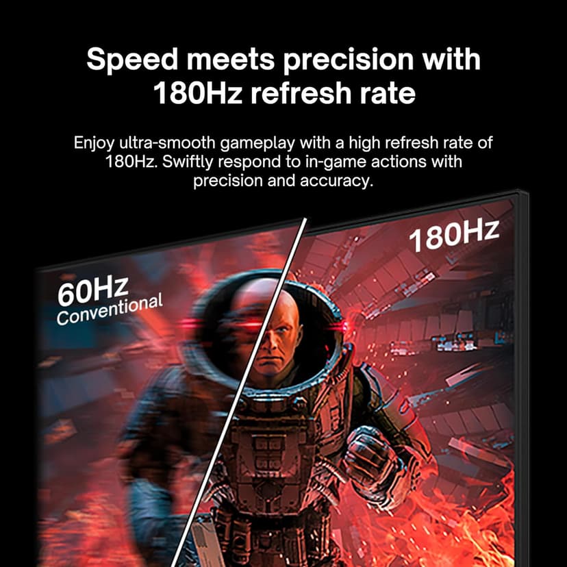 Pixio PX248 Prime V2 Black 24 inch 180Hz Refresh Rate FHD 1080p Resolution Fast-IPS Panel 1ms GTG Response Time Adaptive Sync LED Built-in Speakers Tilting Stand Gaming Monitor