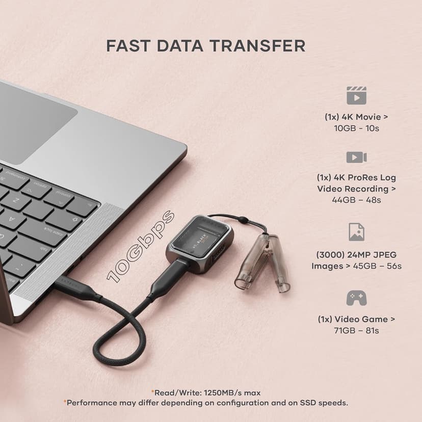 Satechi M.2 NVMe Mini SSD Enclosure with 10Gbps Transfer Speed, Up to 2TB SSD Storage, Active Auto Cooling, Compact and Portable USB C Case, Supports NVMe 2230 SSDs, (SSD Not Included)