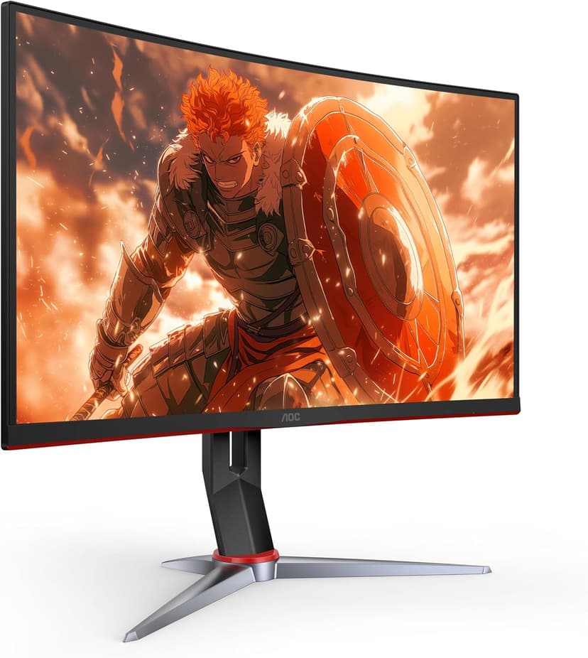 AOC C27G2Z 27" Curved Frameless Ultra-Fast Gaming Monitor, FHD 1080p, 0.5ms 240Hz, FreeSync, 2x HDMI 2.0, 1x Display Port, Height Adjustable, Xbox PS5 Switch Ready, 3-Year Zero-Bright-Dot