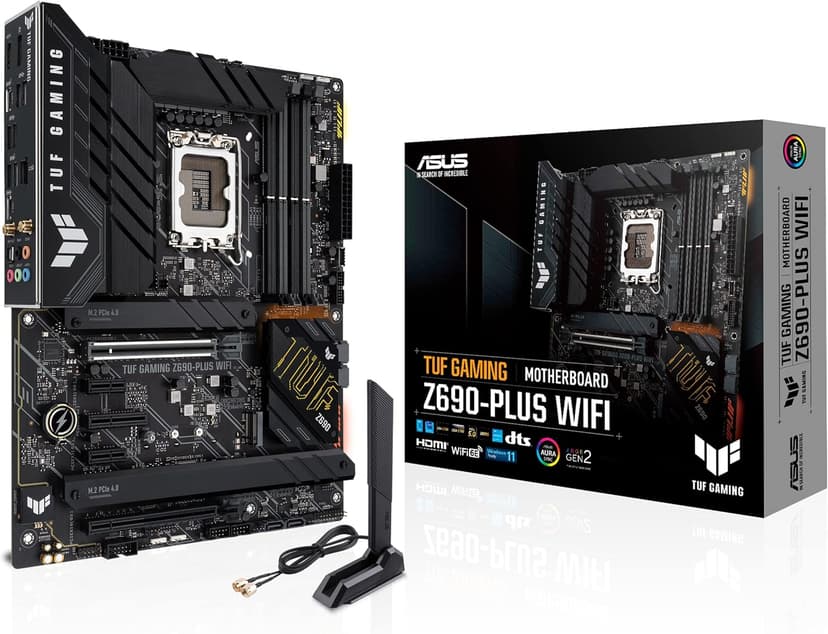 ASUS TUF Gaming Z690-PLUS WiFi Socket LGA1700/ Intel Z690/ DDR5/ WiFi&Bluetooth/ SATA3&USB3.2/ M.2/ ATX Motherboard
