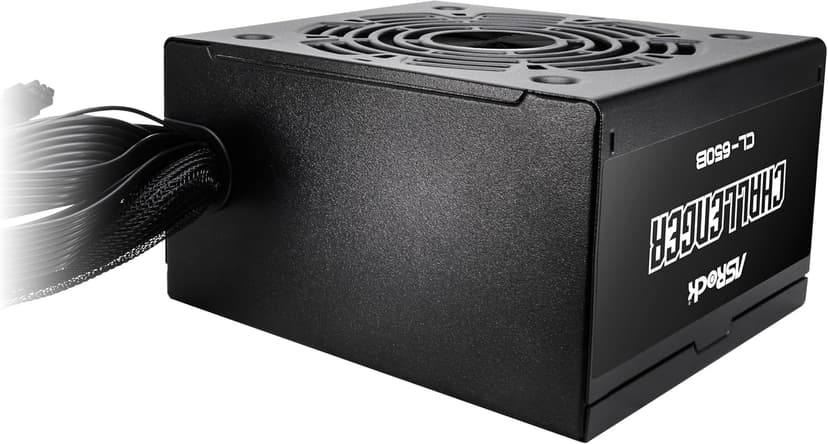 ASRock Challenger Power Supply 650W ATX 2.52 120mm Golf Blade Fan 5 Years Warranty Taiwanese Capacitor CL-650B 80 Plus Bronze Certified Non-Modular
