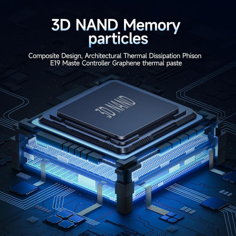 S501Q SSD 512GB PCle 3.0x4 Internal Solid State Drive, NVMe M.2 2280 Internal Solid State Drive, SLC Cache 3D NAND Up to 3200MB/s for Laptop and PC Desktops