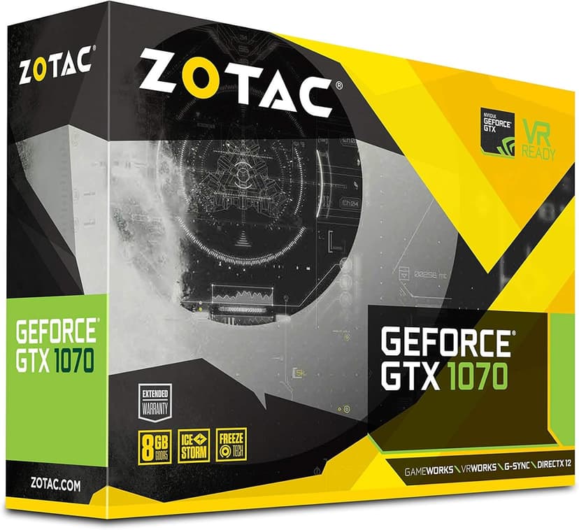 ZOTAC GeForce GTX 1070 Mini 8GB GDDR5 VR Ready Super Compact Gaming Graphics Card (ZT-P10700G-10M) (Renewed)