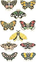 Janinka 10 Pcs Butterfly Enamel Pins Set Cute Enamel Backpack Lapel Pin Cool Horror Brooches for Steampunk Badge Jewelry